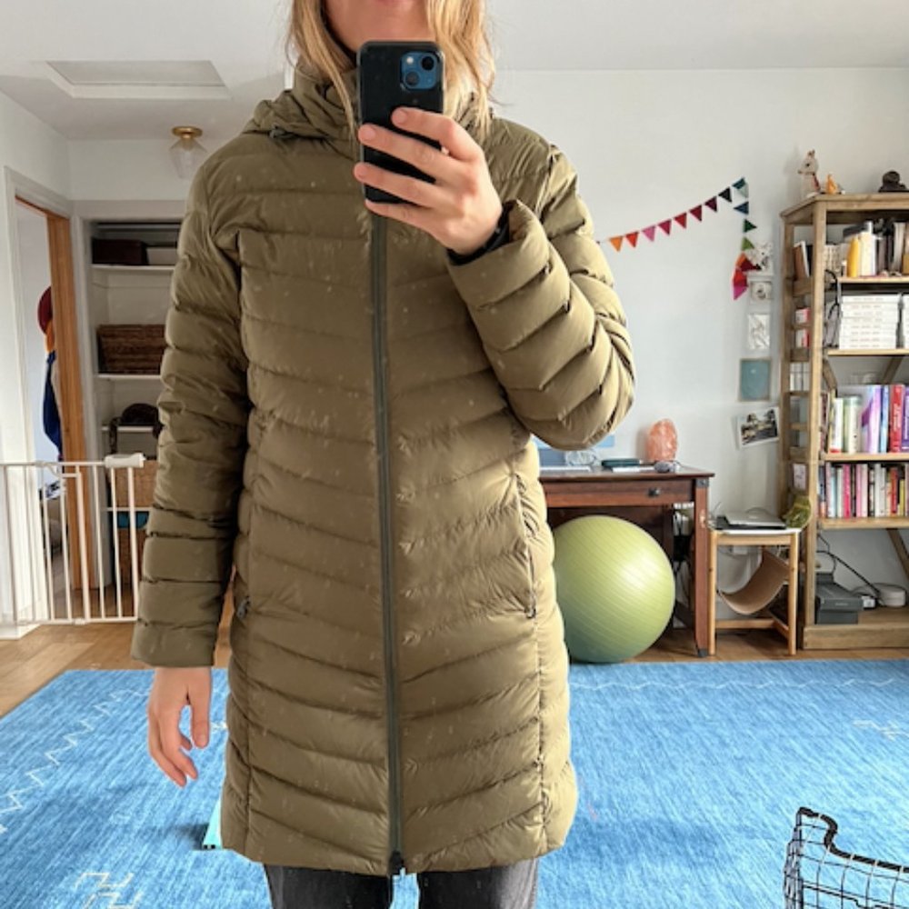 Women's Silent Down Parka, M, Basin Green